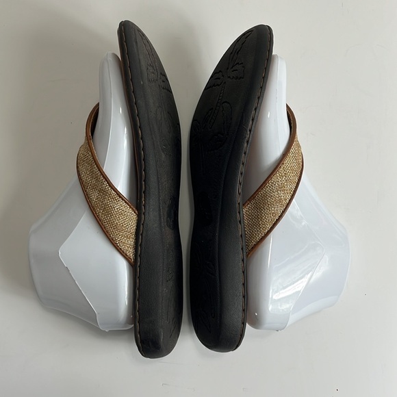 BOC Woven Fabric Thong Sandals Women's 9 Beige Tan Cream - Picture 8 of 12